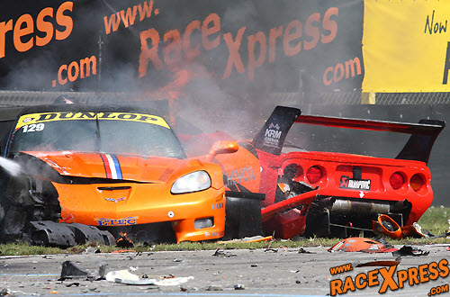 Super Car Challenge crash Assen